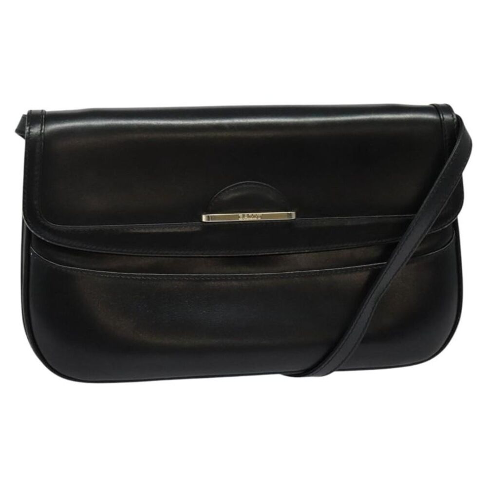 Bally Vintage Leather Black Leather Shoulder Bag Bag